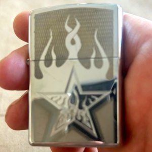 Zippo Flaming Star Embossed Lighter - 25% discount for a bundle of 4!
